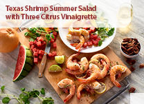 Texas Shrimp Summer Salad with Three Citrus Vinaigrette